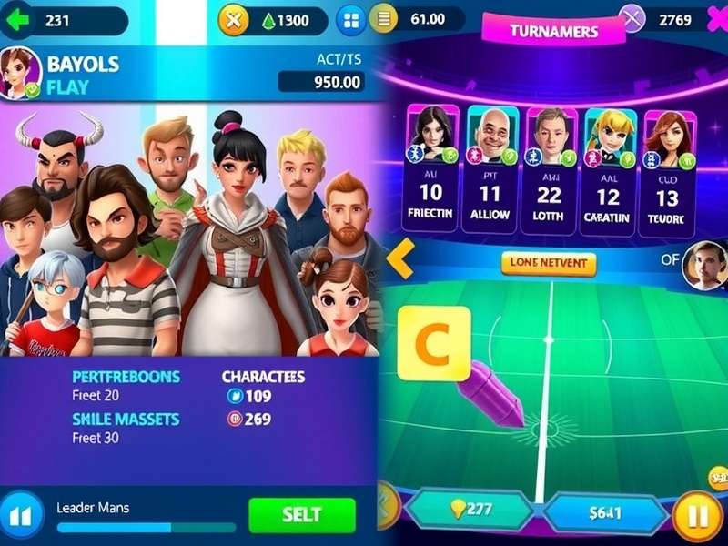 Skill Blitz Fiesta character selection screen showing diverse avatars